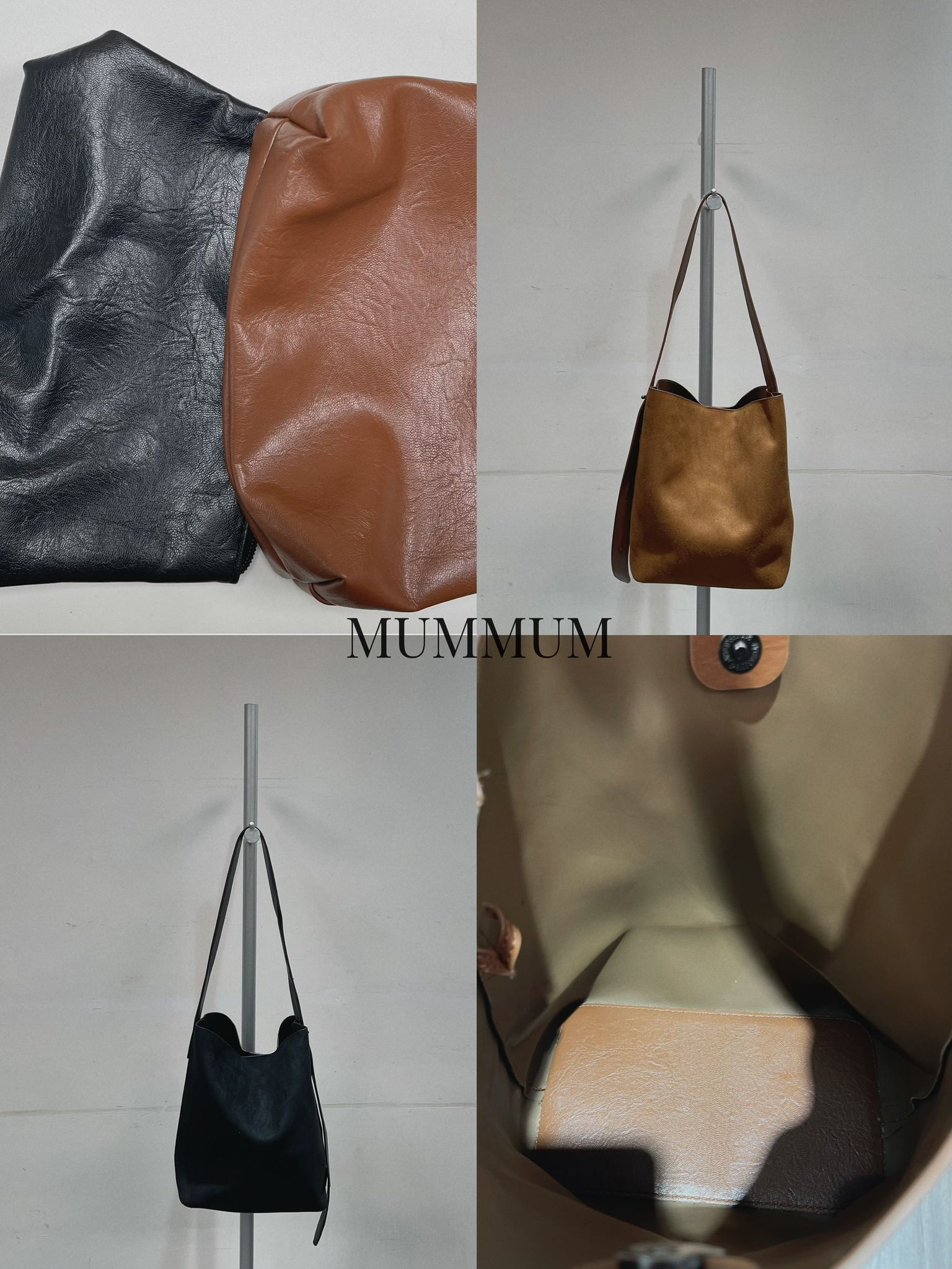 ac994/絨面慵懶風水桶袋加小皮袋[有回圖包郵]