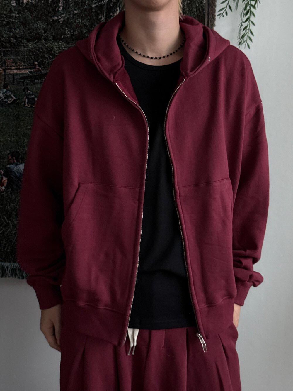 淨色連帽拉鍊外套 PULSE-194JK