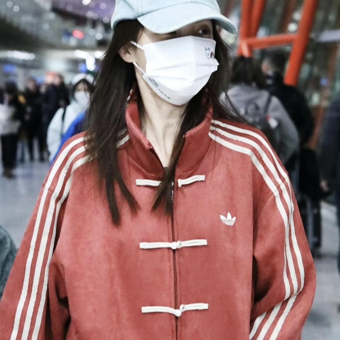 【代購】adidas Originals CTT 3.1 SOFT 新中式立領條紋長袖夾克 – 男女同款(紅) 金晨同款