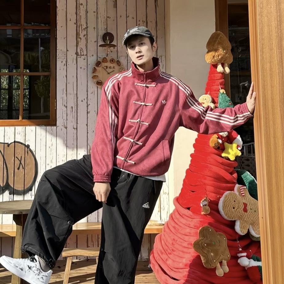 代購】adidas Originals CTT 3.1 SOFT 新中式立領條紋長袖夾克– 男女同