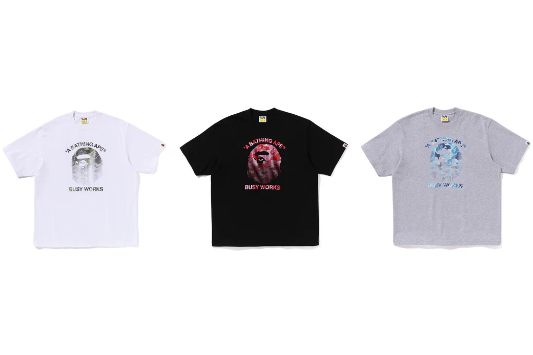 A BATHING APE BAPE 迷彩間格 猿人頭 短T ABC CAMO FADE APE HEAD FW25