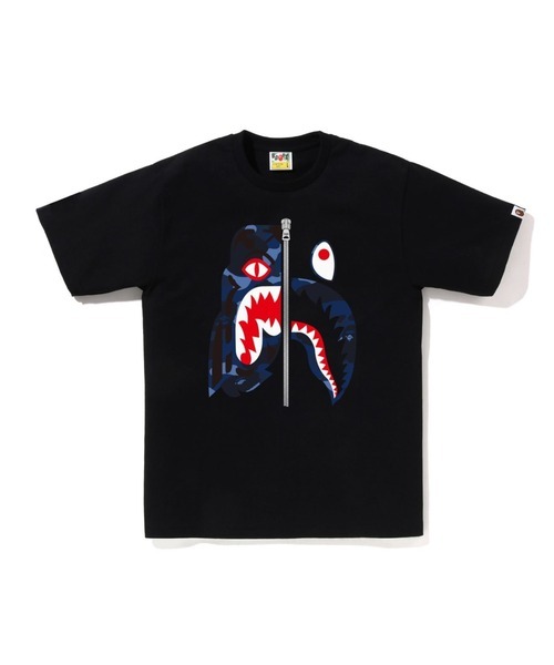 A BATHING APE BAPE 經典 老虎 鯊魚 拉鍊 不對稱 短T COLOR CAMO TIGER SHARK TEE FW25