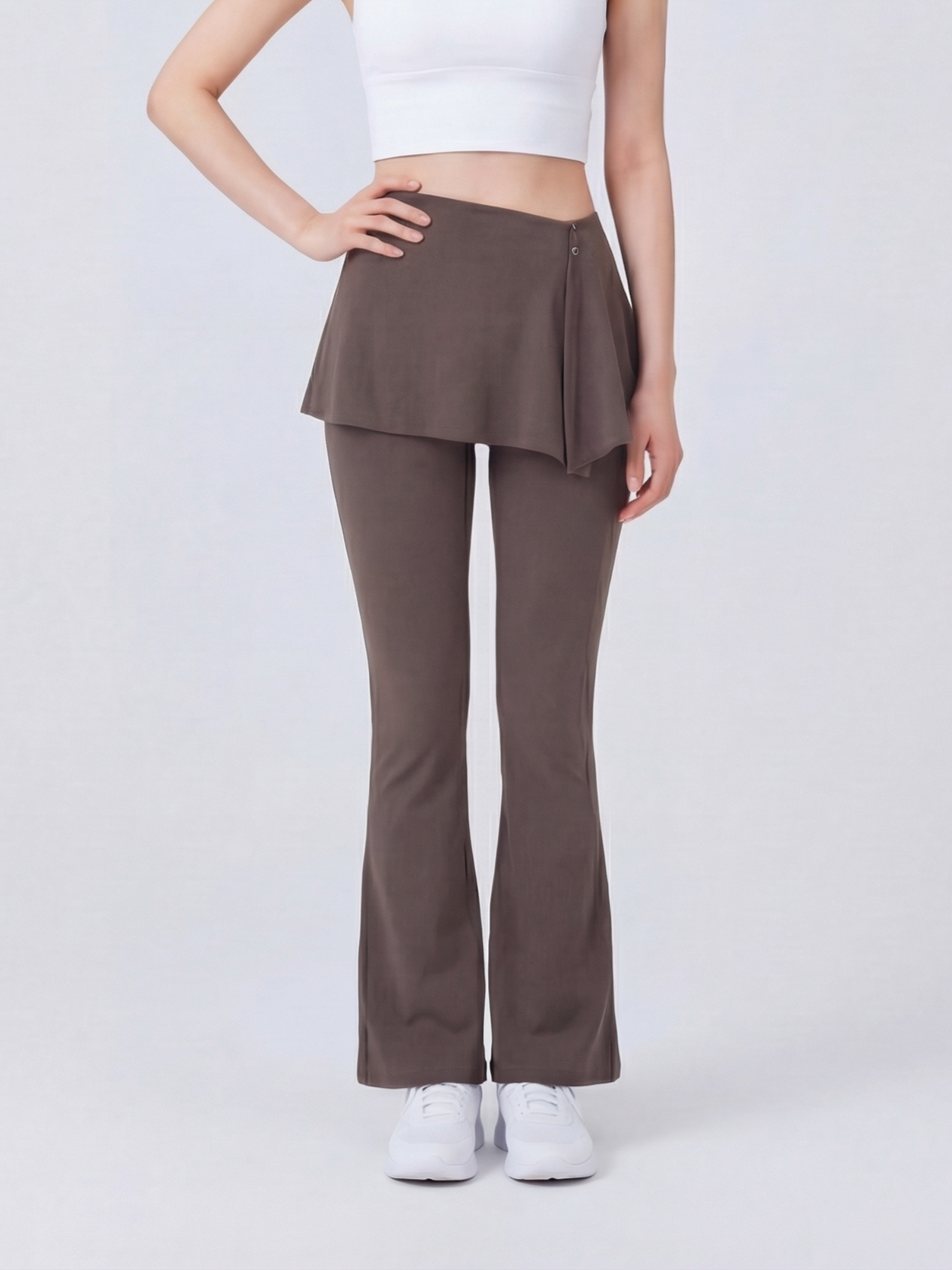 高腰可拆兩件式喇叭運動機能褲