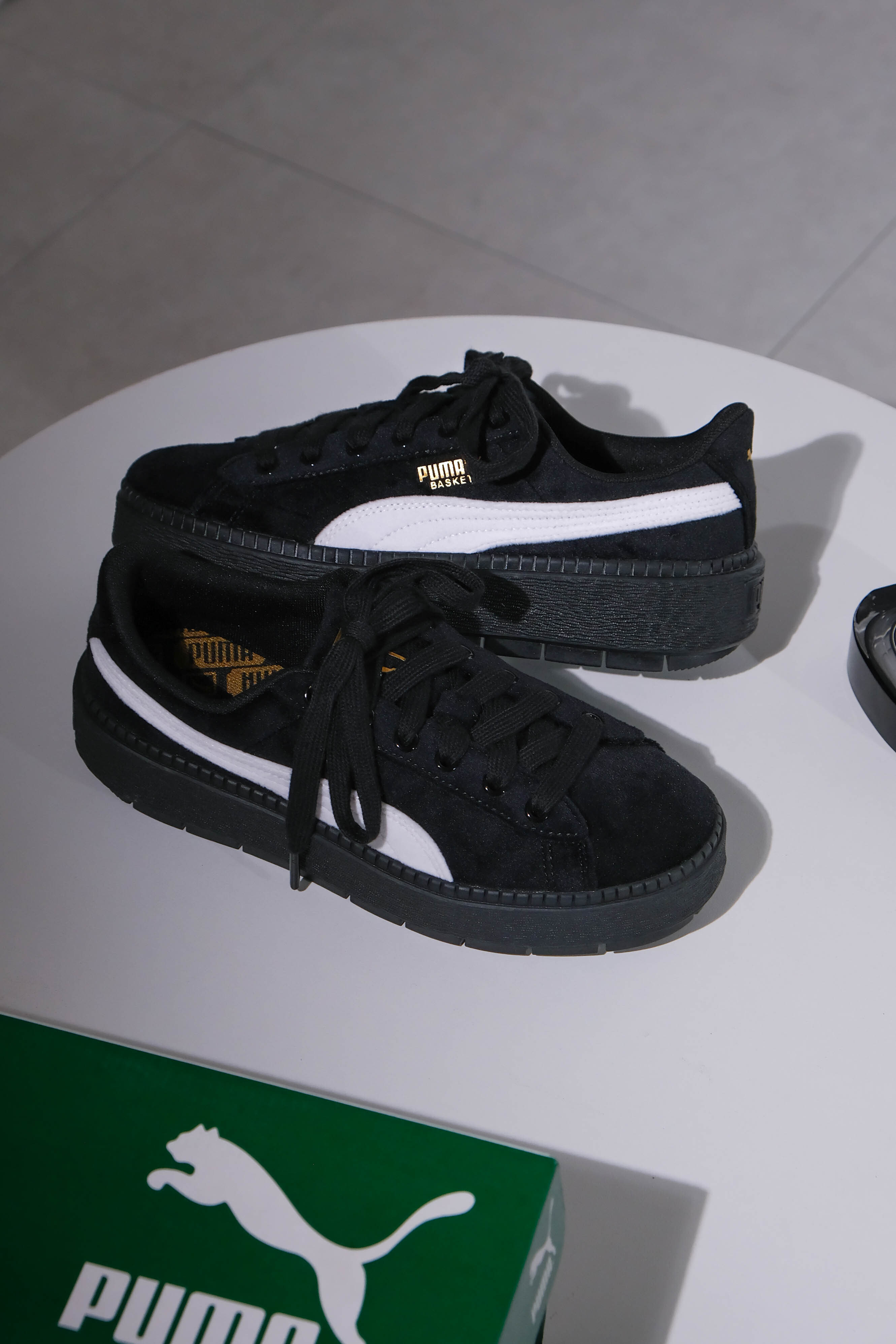 【預購】Puma Suede Platform 厚底 增高 黑白 女鞋 372613-01