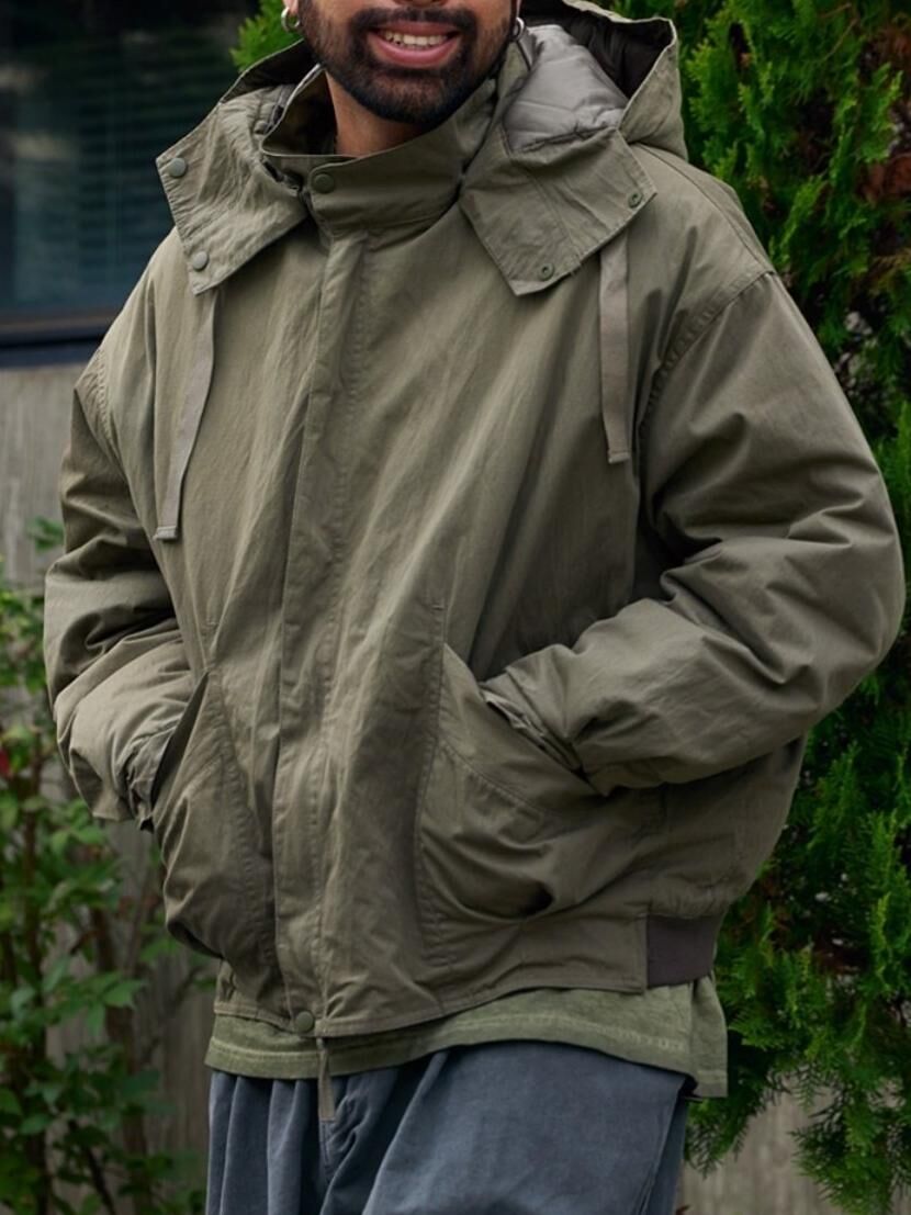 淨色連帽拉鍊外套(薄夾棉) FARMERS-109JK