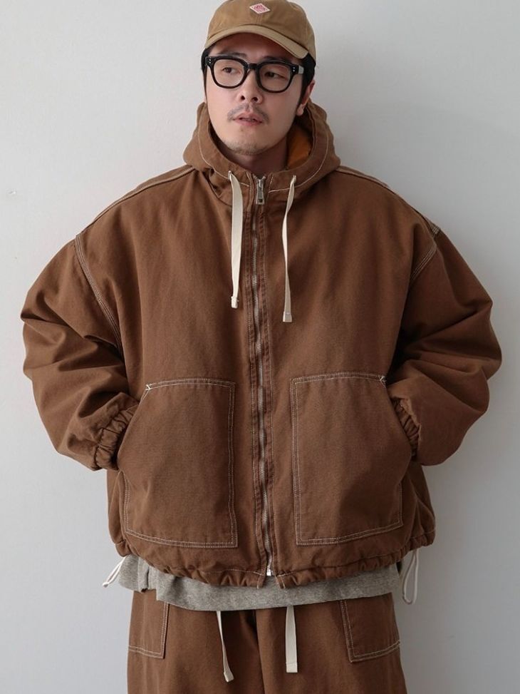 淨色連帽拉鍊外套 FARMERS-113JK