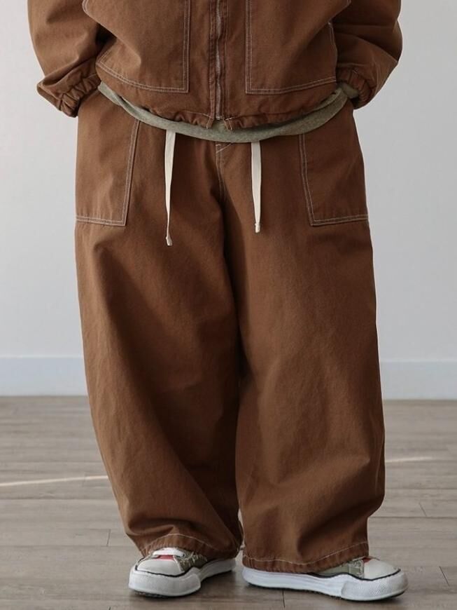 淨色可束腳鬆身褲 FARMERS-114P