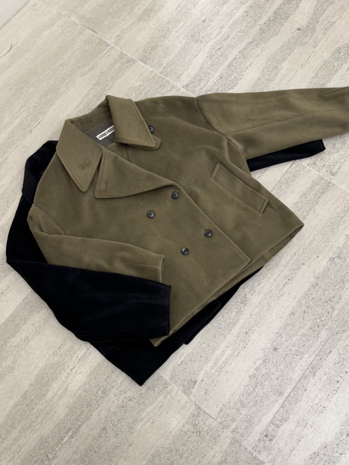 淨色孖襟開胸外套 FARMERS-118JK