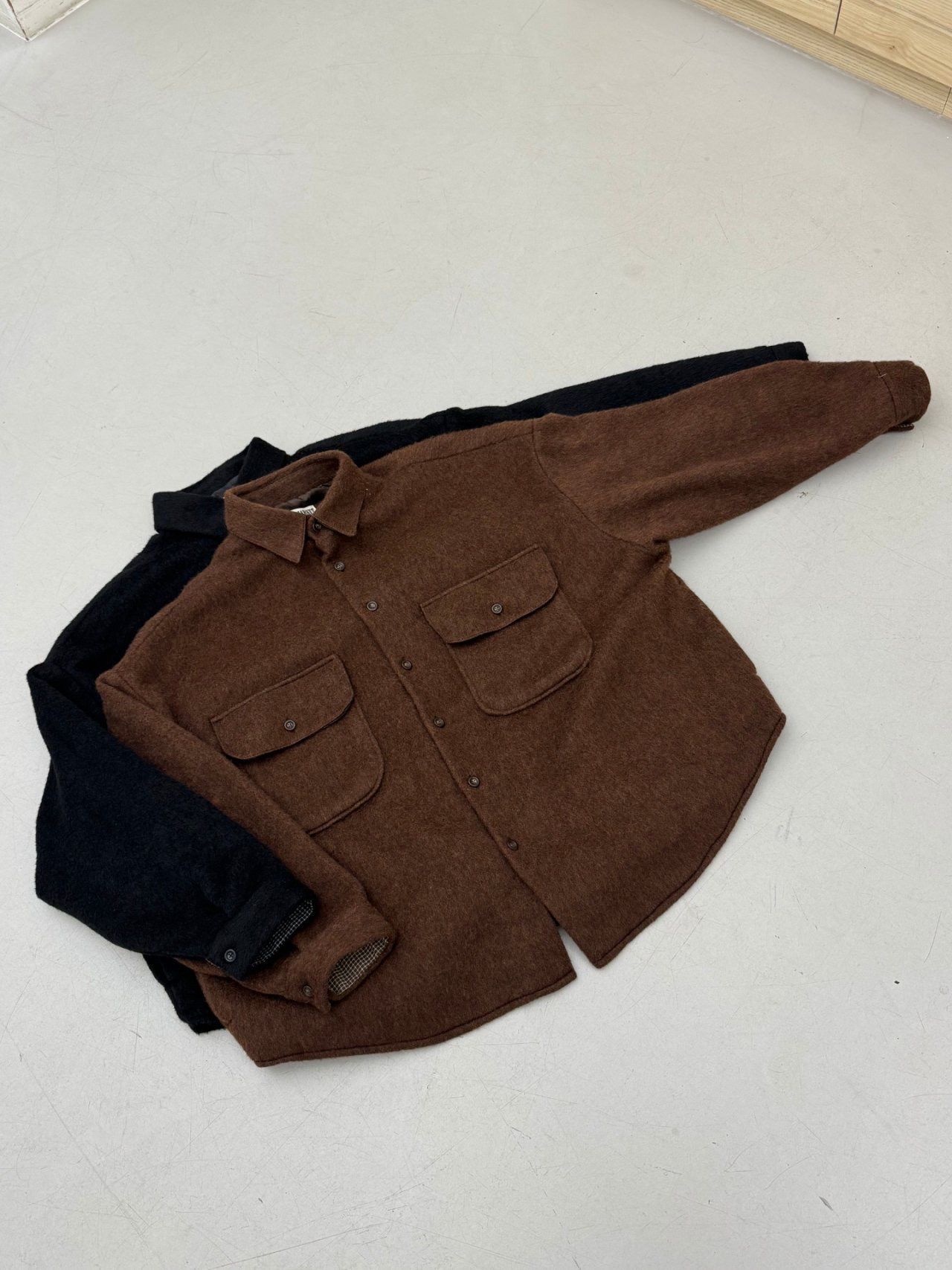 淨色長袖恤衫外套(薄夾棉) FARMERS-119JK