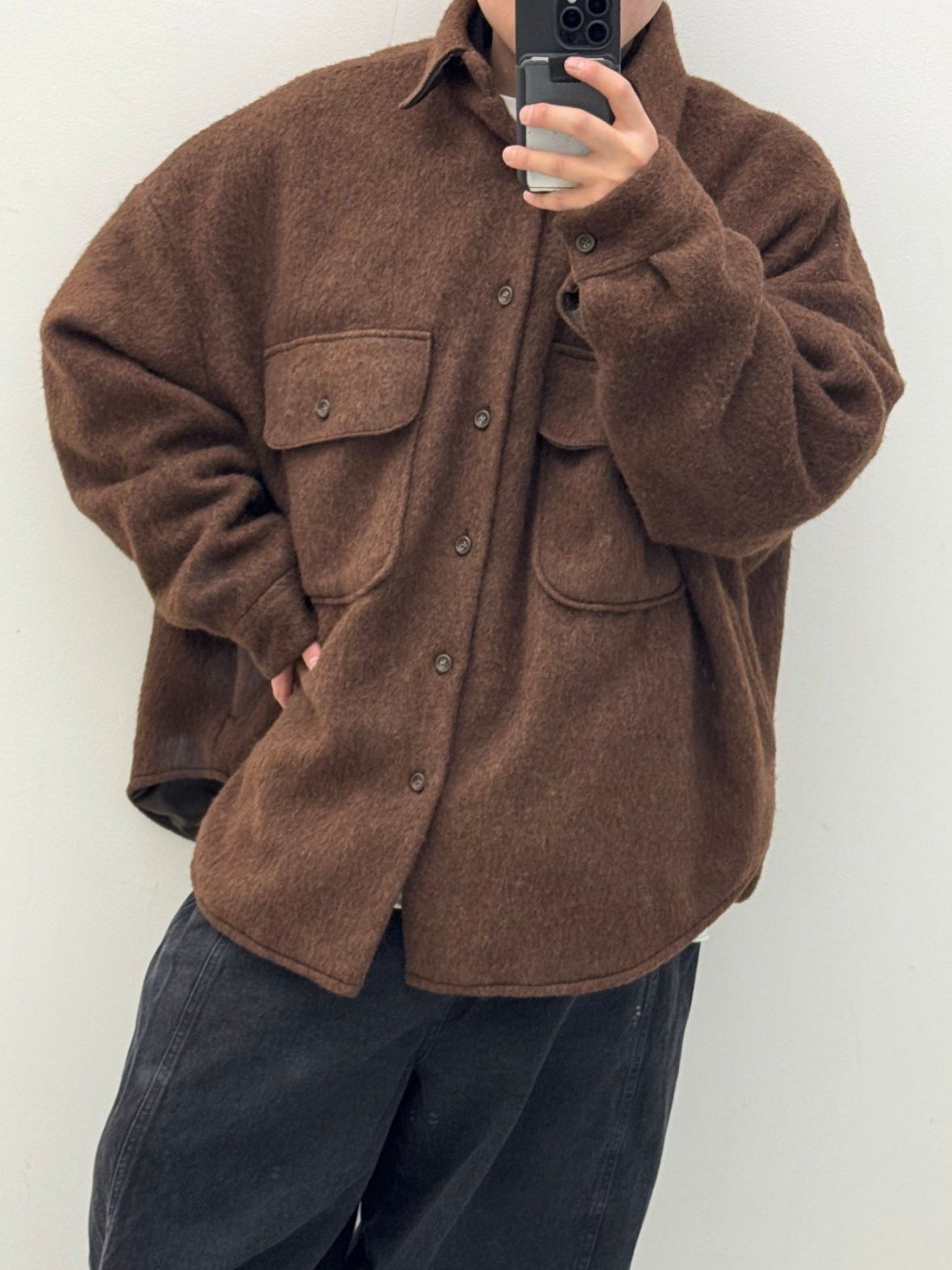 淨色長袖恤衫外套(薄夾棉) FARMERS-119JK