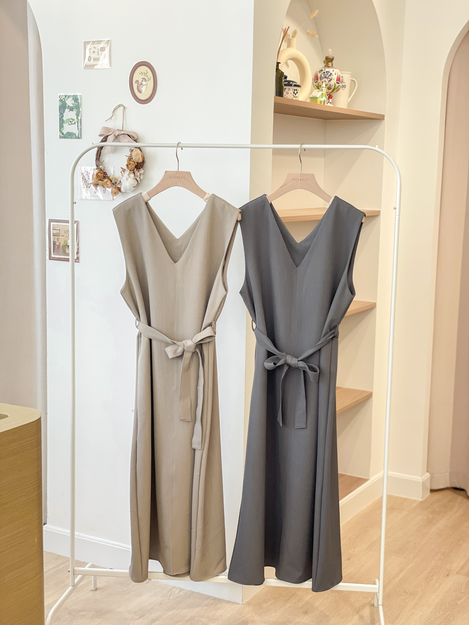 OP689 Ash Grey Jumper Dress