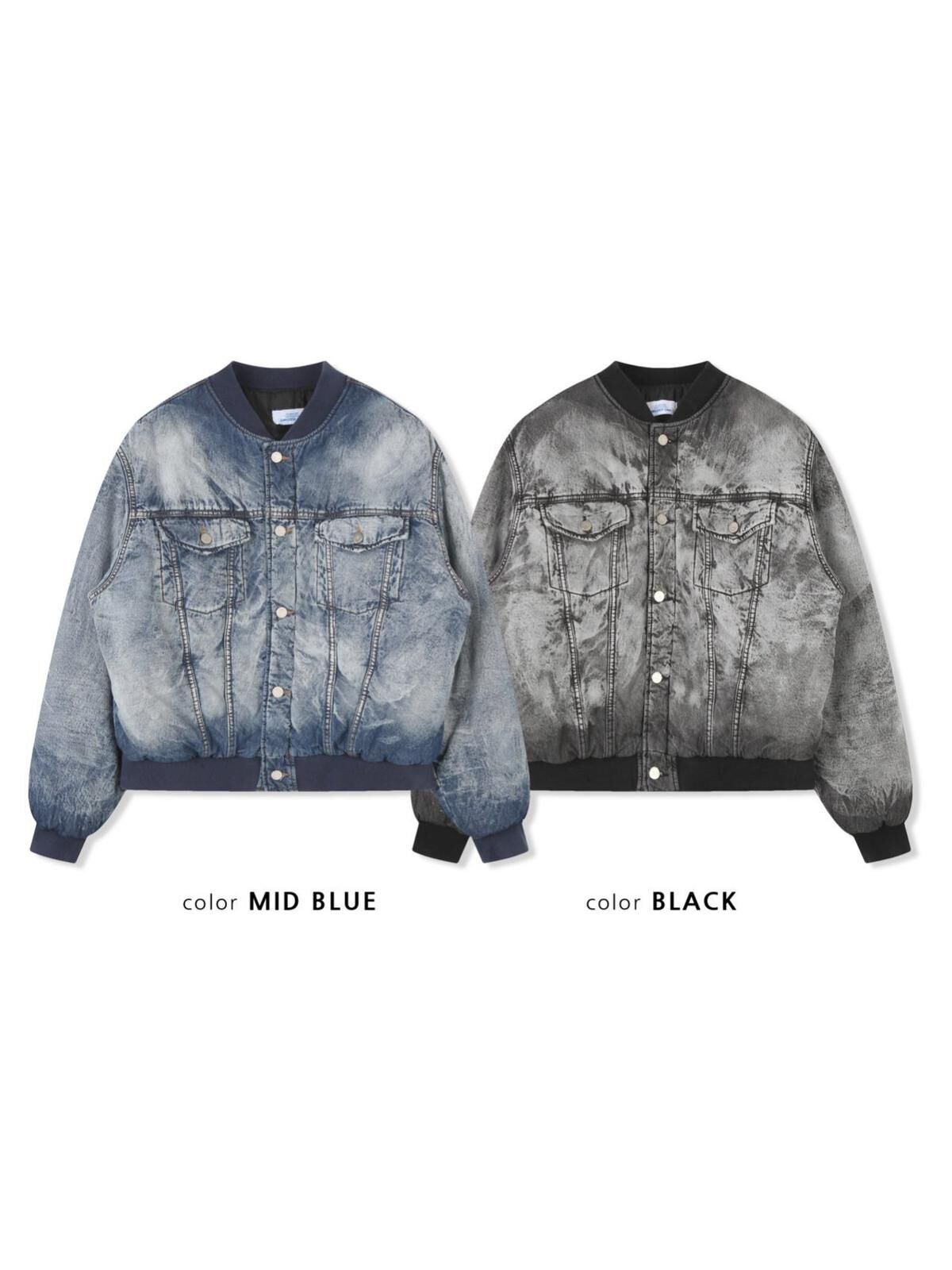 洗水開胸牛仔褸(薄夾棉) UNUSED-142JK