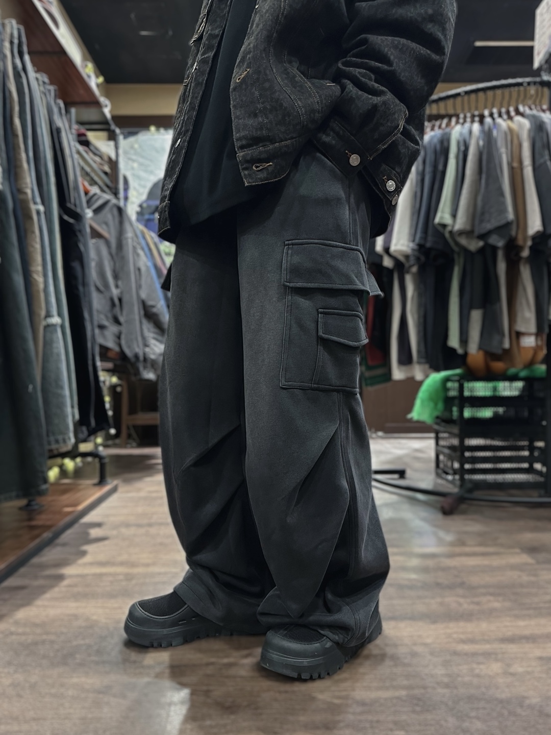 重磅解構水洗個性棉褲