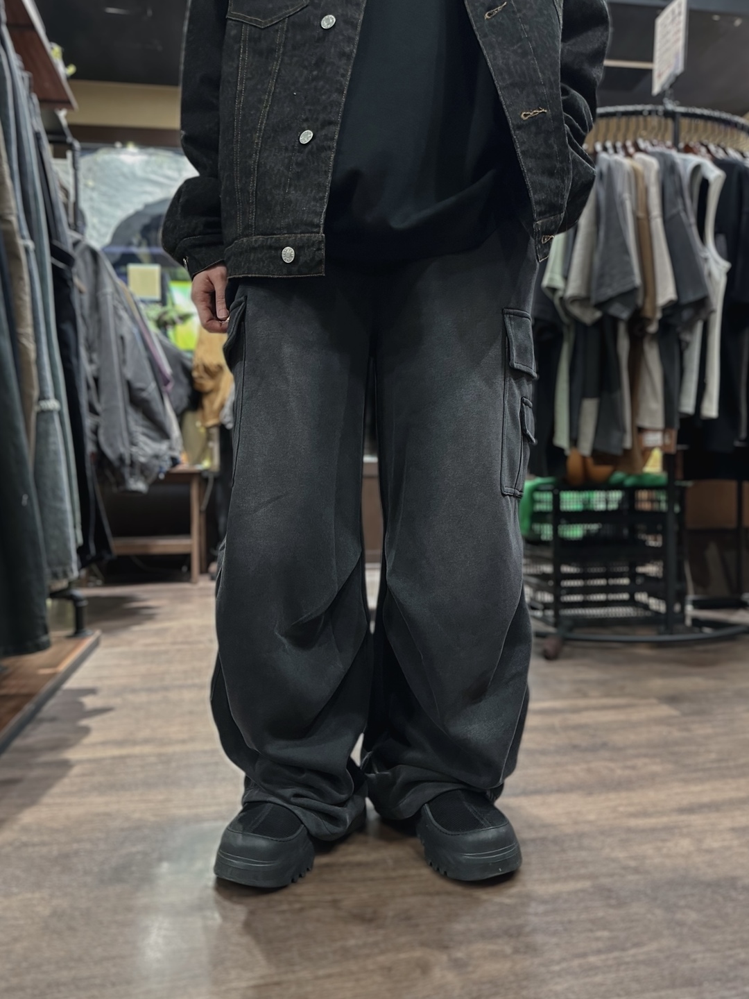 重磅解構水洗個性棉褲