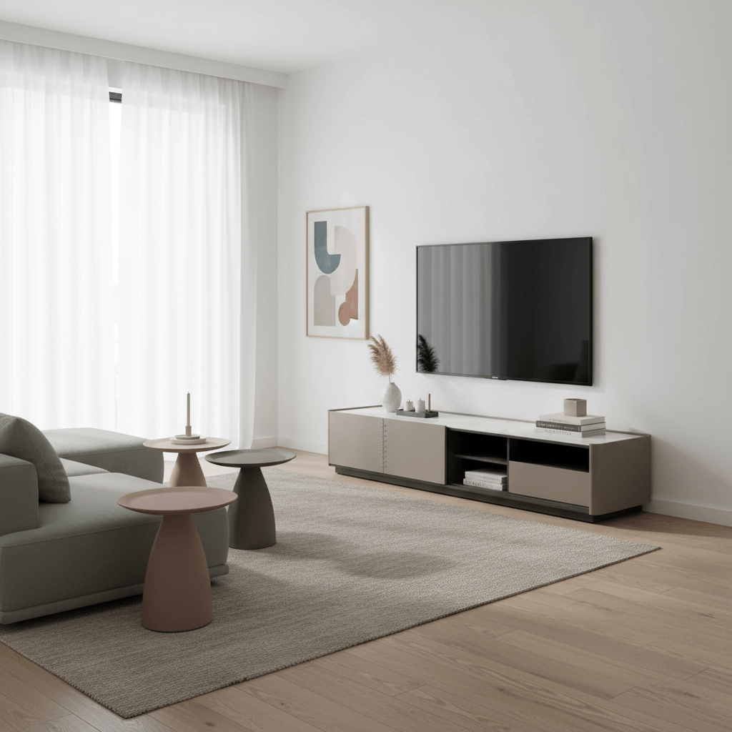 第五大道 輕奢電視櫃 現代簡約設計 | 低矮設計視覺放大空間