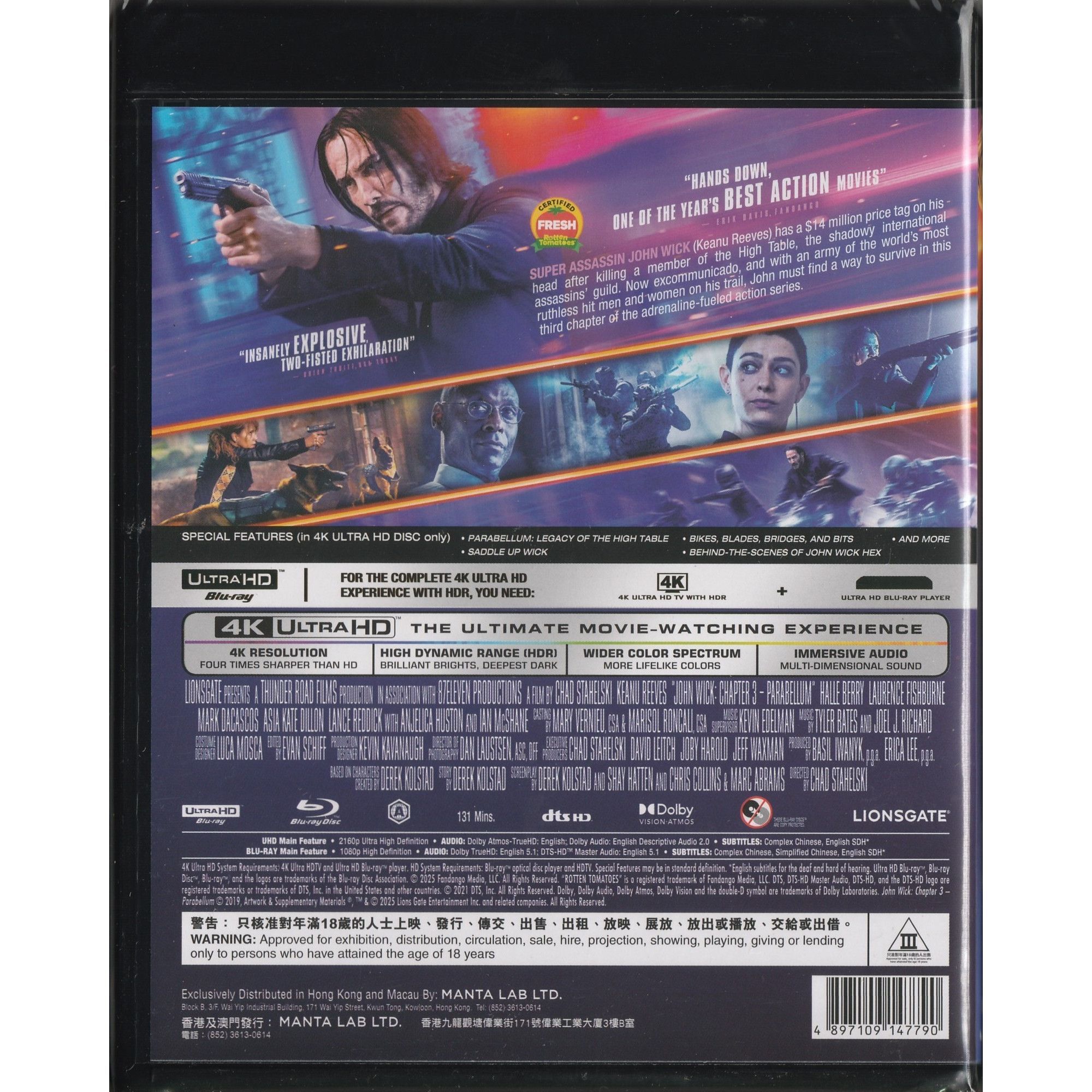 殺神John Wick 3 (2019) (4K Ultra HD + Blu-ray) [訂貨]