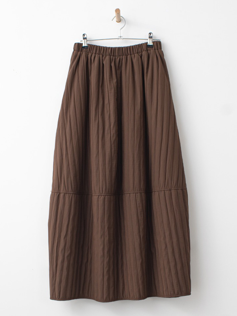 鋪棉自然壓縐花苞感長裙