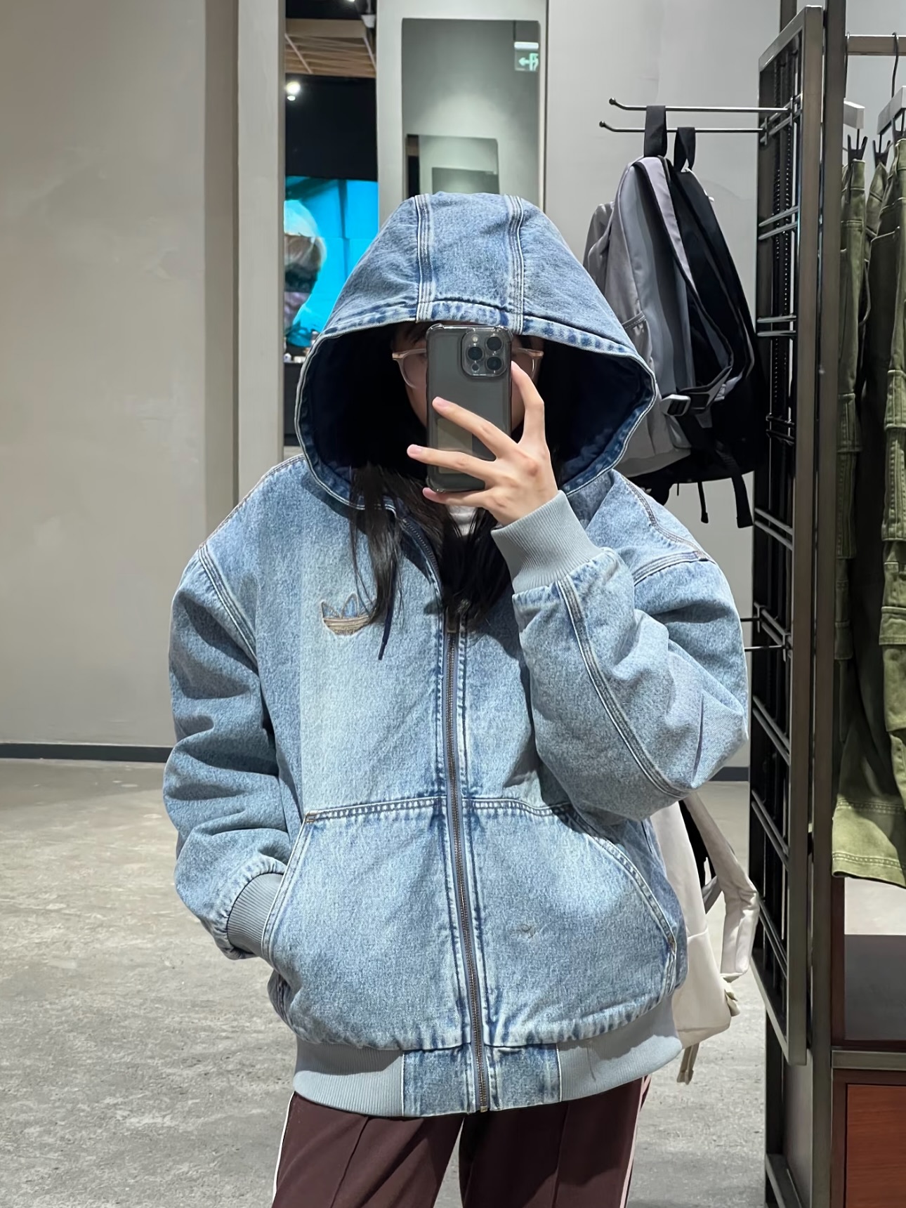 Adidas Originals Washed Denim Padded Jacket牛仔外套 洗水藍