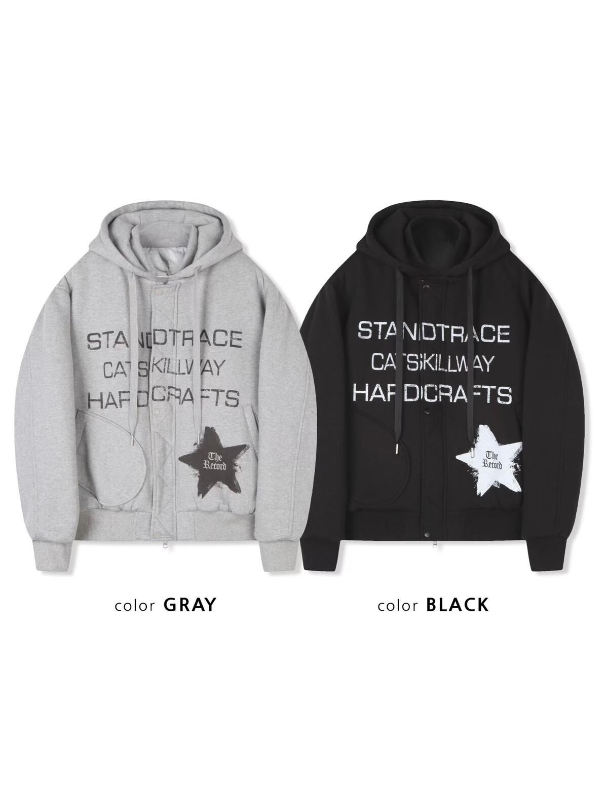 英文字連帽拉鍊外套 APT-007JK