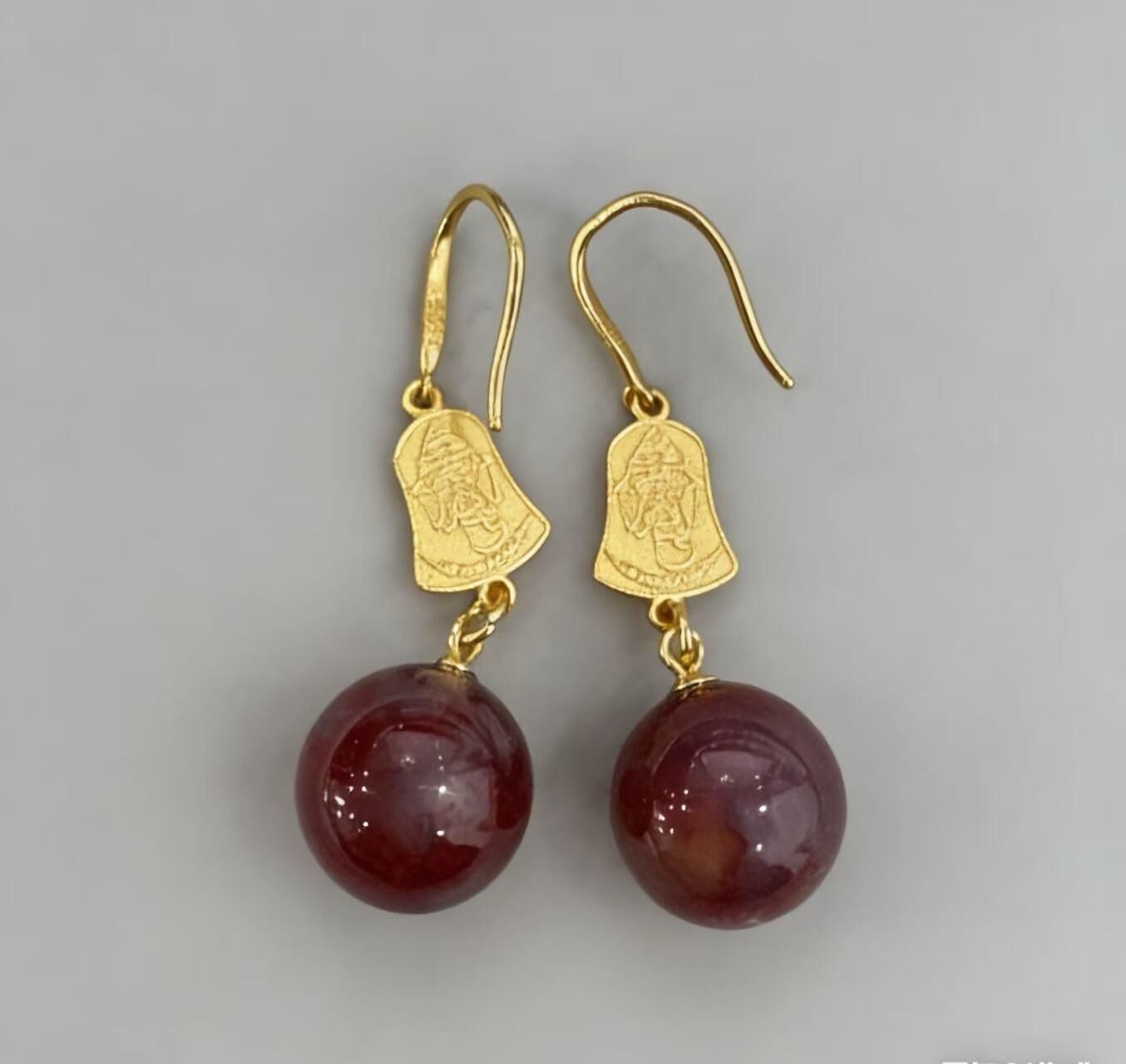 1 LZ1181 PURPLE CLOUD FLAME EARRINGS