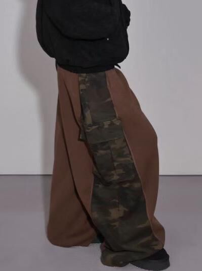 拼迷彩工裝運動褲 APT-008P