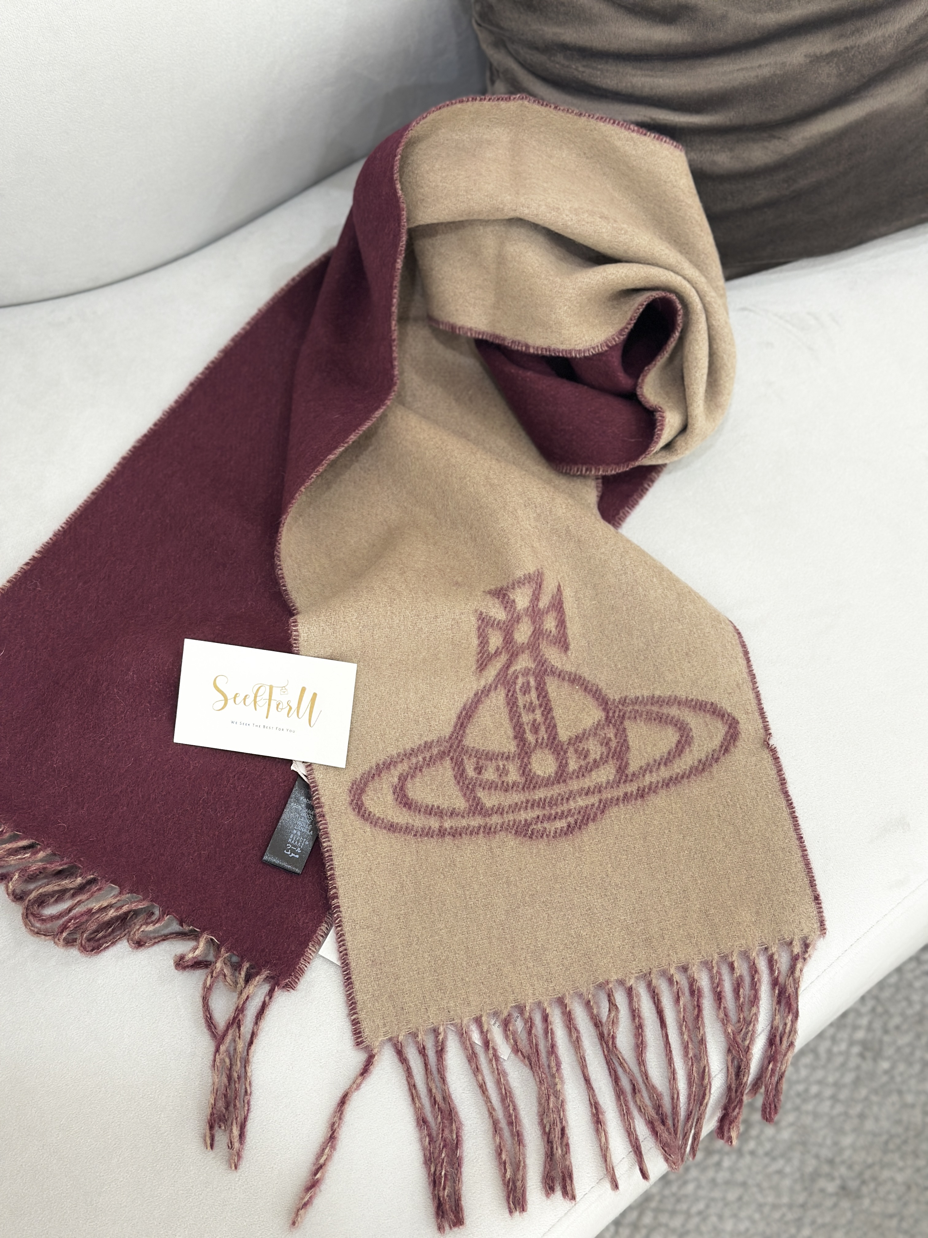 VIVIENNE WESTWOOD Orb Double Logo Scarf