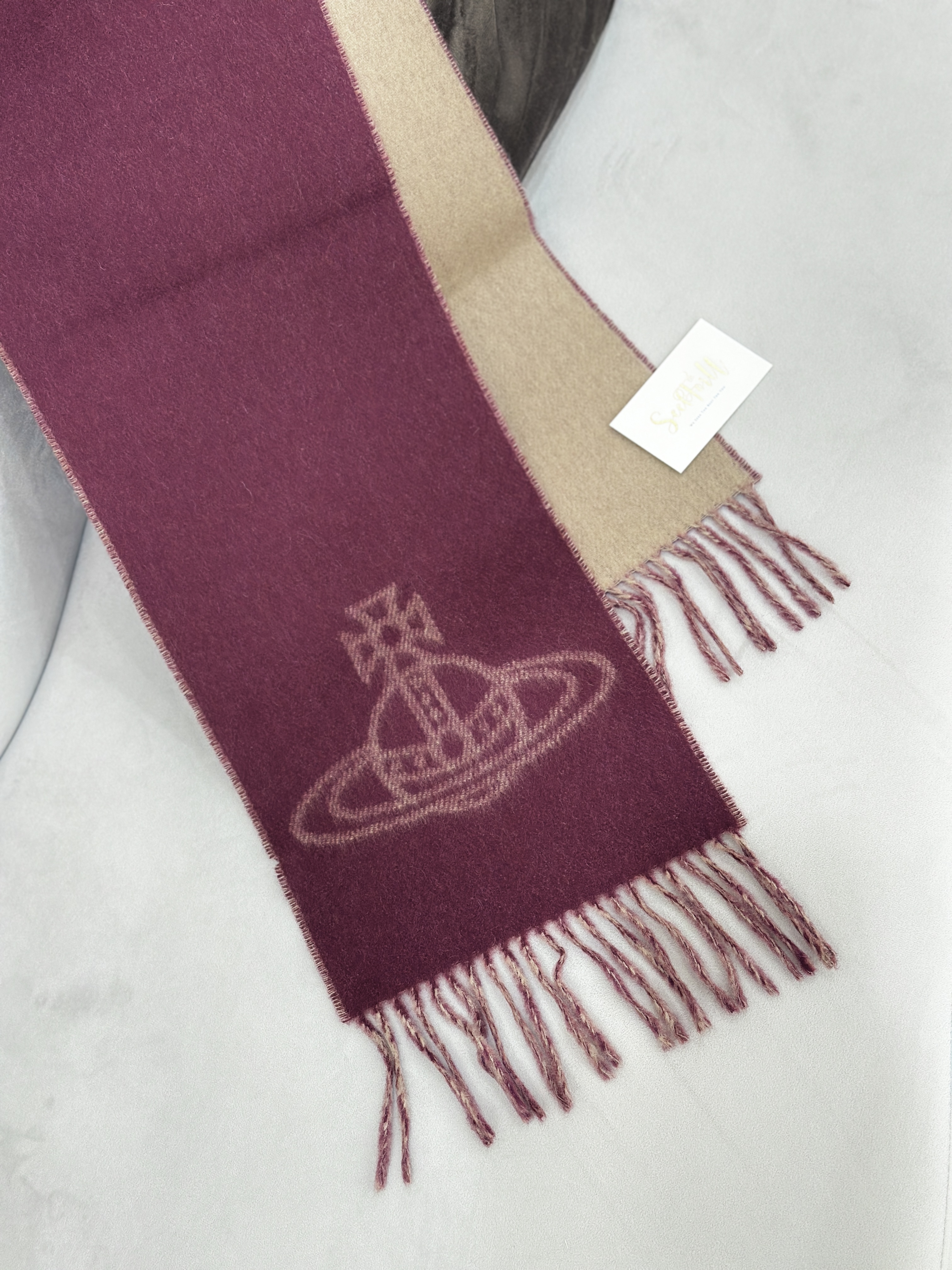 VIVIENNE WESTWOOD Orb Double Logo Scarf