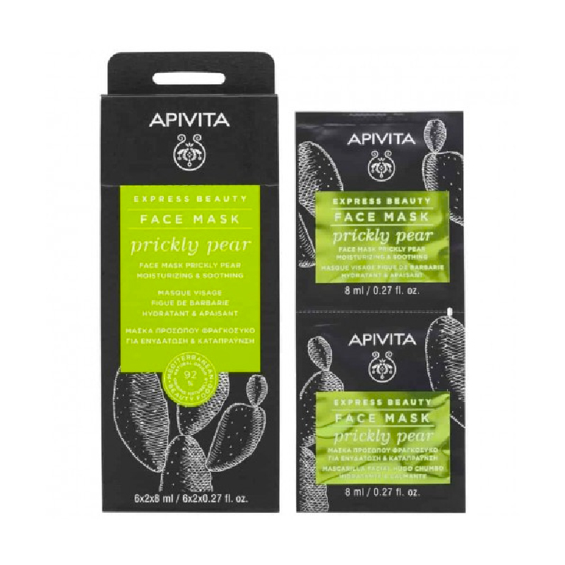 APIVITA 艾蜜塔 Express Beauty 仙人掌鎖水滋潤面膜 6x2x8ml
