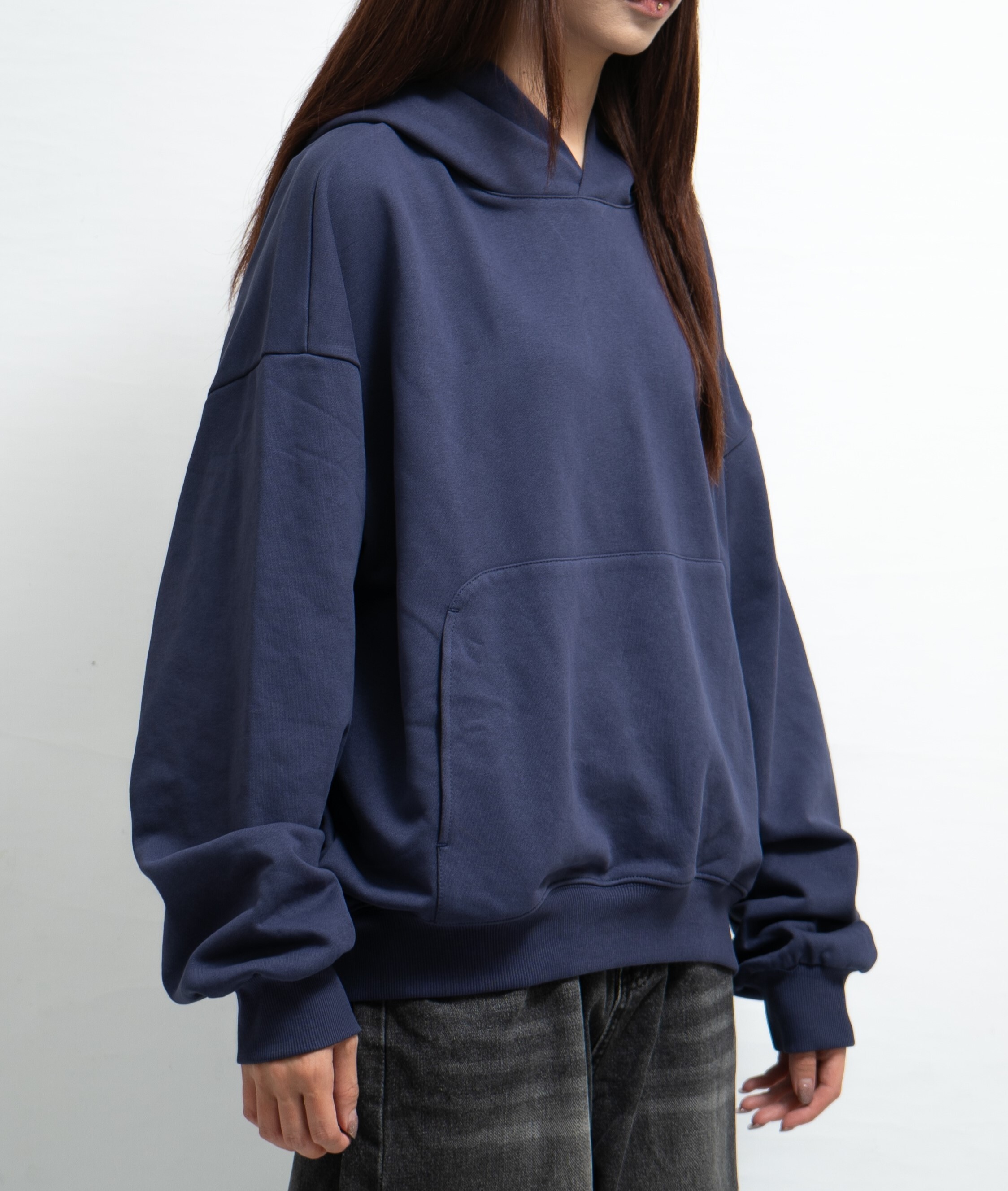 JINMANU HD2502 BOXY寬短立殼魚鱗布帽T (無水洗無刷毛) 連帽長袖 帽TEE 春夏可穿