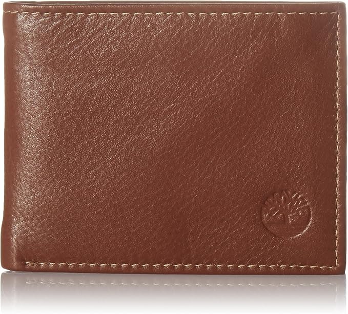 【預購】Q122005 Timberland 男士惠靈頓皮革 RFID 雙折通勤安全錢包 (4.25" x 3.5")