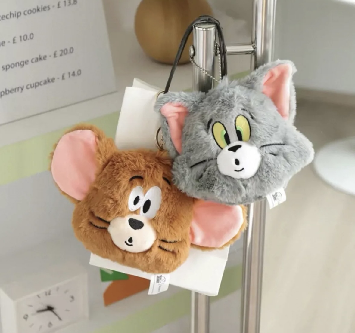 代購-TOM & JERRY 湯姆貓與傑利鼠 毛絨 零錢包 耳機包 吊飾 七款