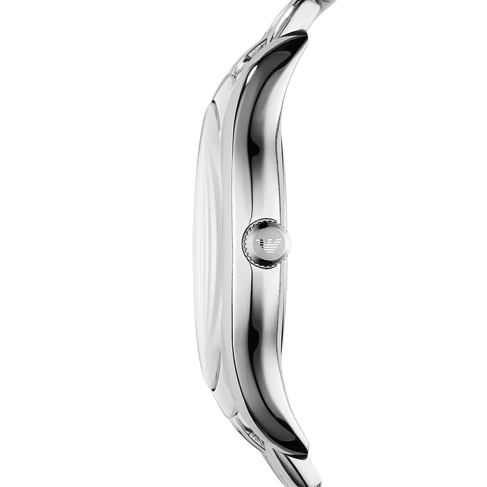 【Armani 亞曼尼】AR8028 商務 紳士 羅馬時標 獨立秒針小錶盤 不鏽鋼 男款 石英錶