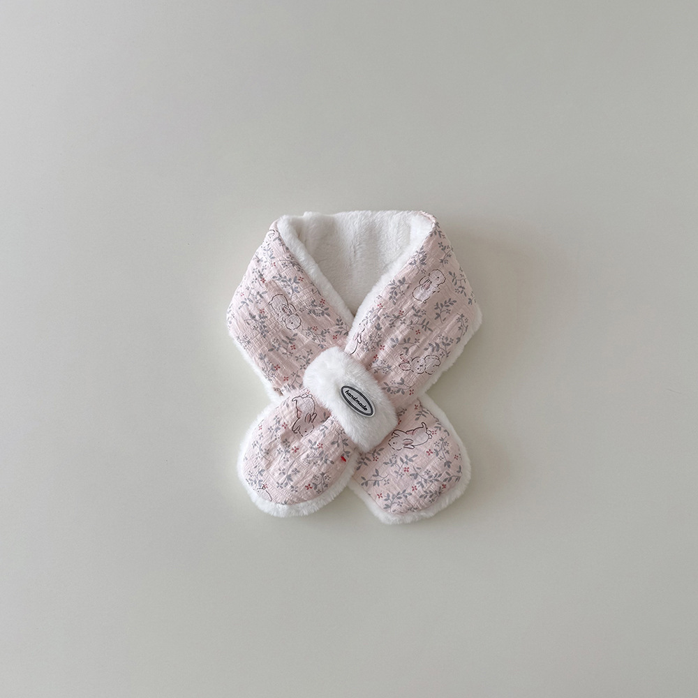 白絨絨兔 夾棉脖圍