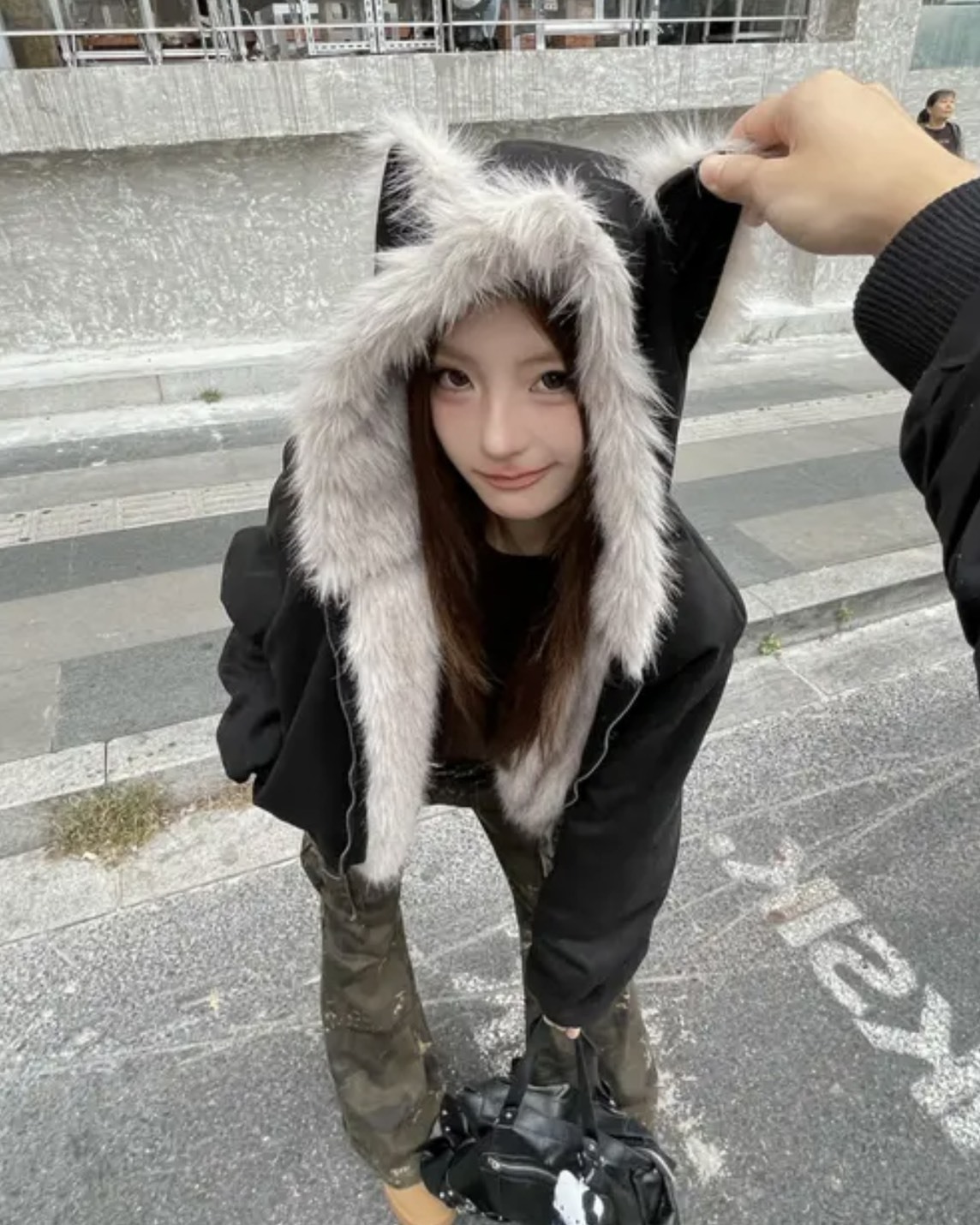 <做你的貓>FDF 麂皮毛毛貓耳外套