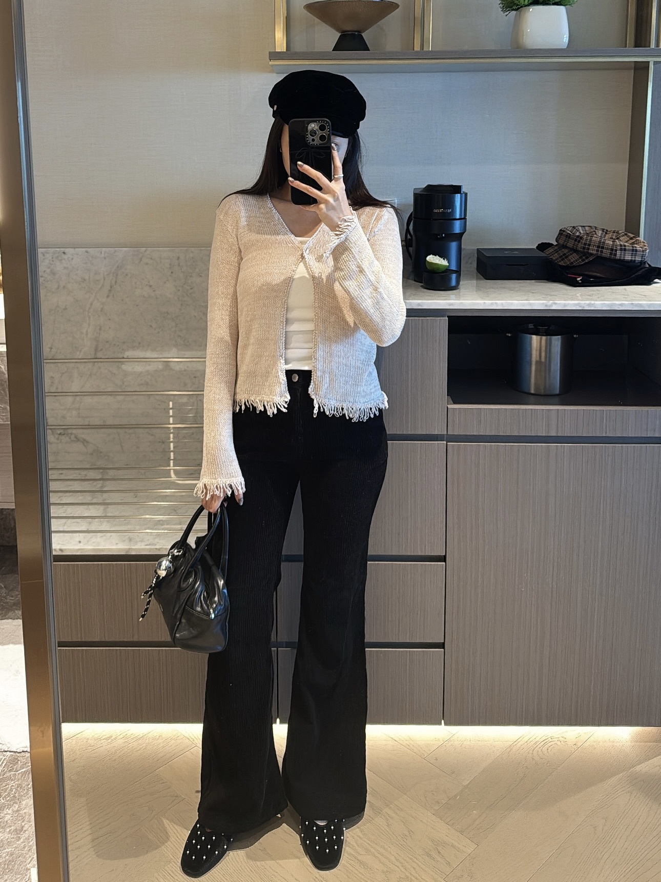 N25 針織流蘇小外套(米/淡黃)