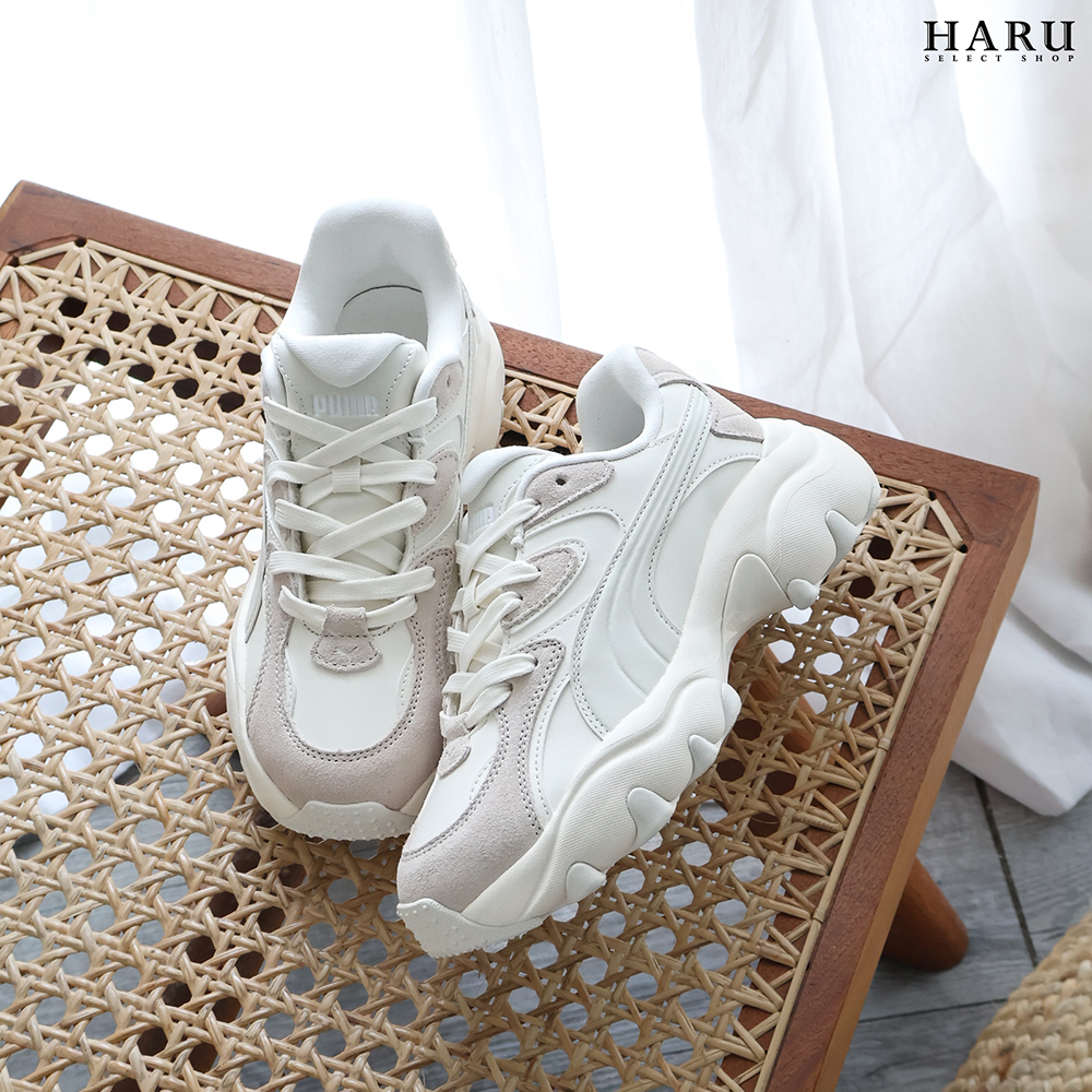 PUMA PULSAR LITE 奶白 麂皮 皮革 老爹鞋 增高 厚底 小白鞋 女生休閒鞋 401858-03