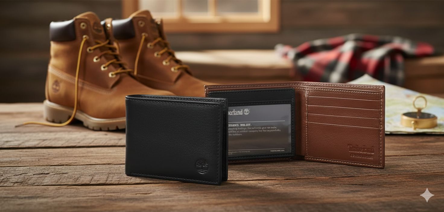 【預購】Q122005 Timberland 男士惠靈頓皮革 RFID 雙折通勤安全錢包 (4.25" x 3.5")