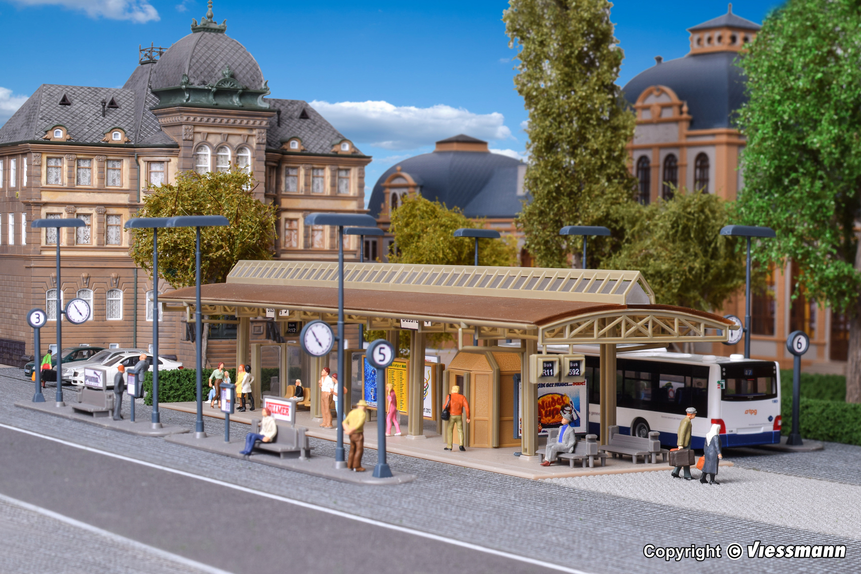 Vollmer 45149 HO規 公車站 有頂棚.套件
