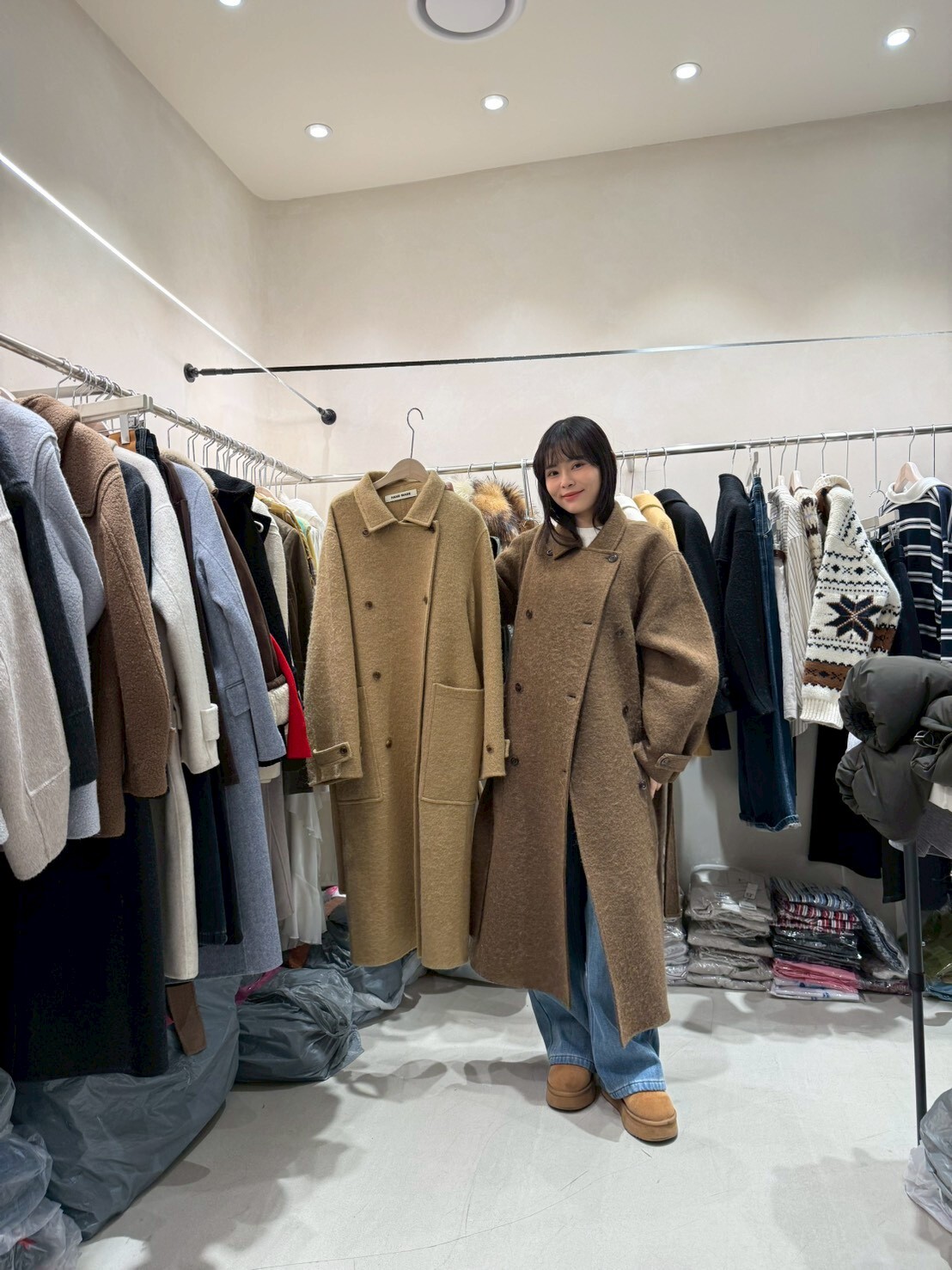 CB5326 混羊駝毛雙排扣大衣