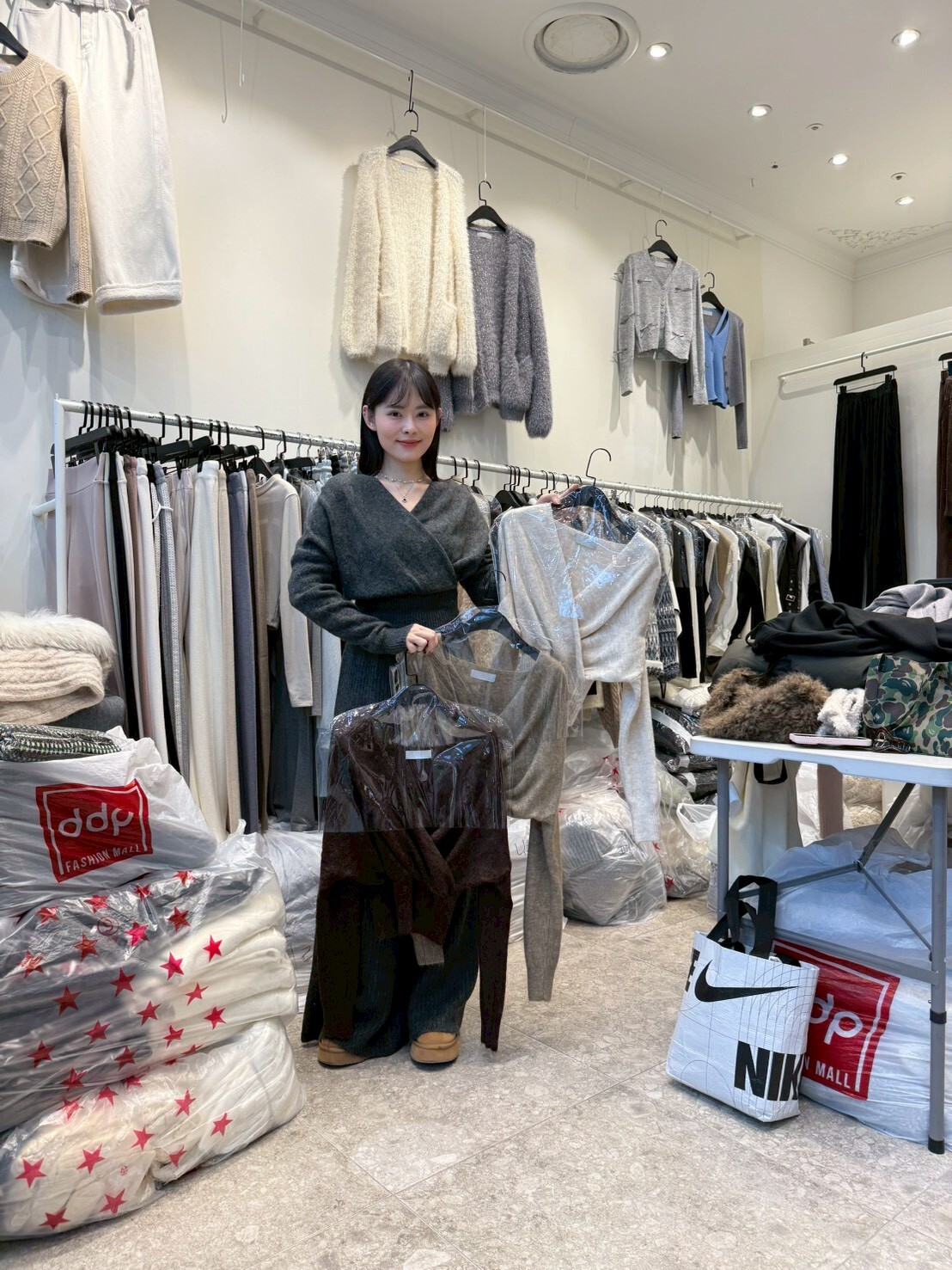 WE5310 慵懶坑紋針織套裝