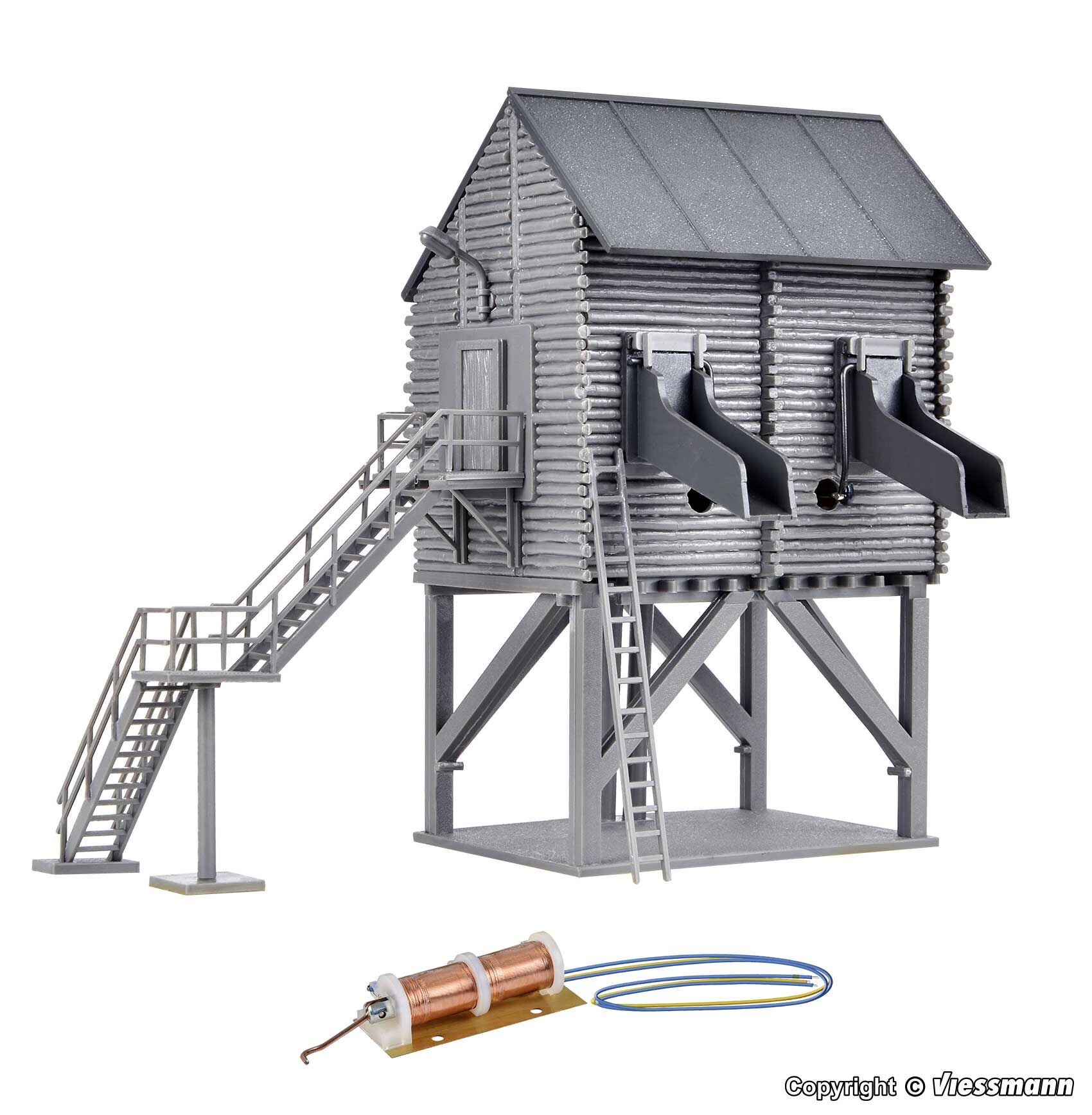 Vollmer 45635 HO規 帶馬達驅動鎖定擋板的砂石裝載機終端 功能套件