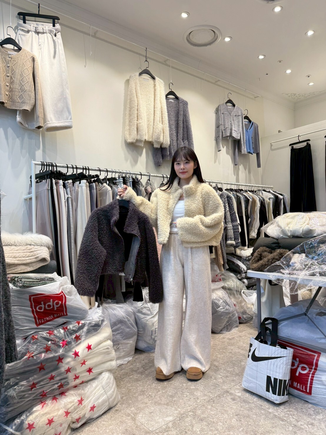 WE5305 泰迪熊毛毛拉鍊外套