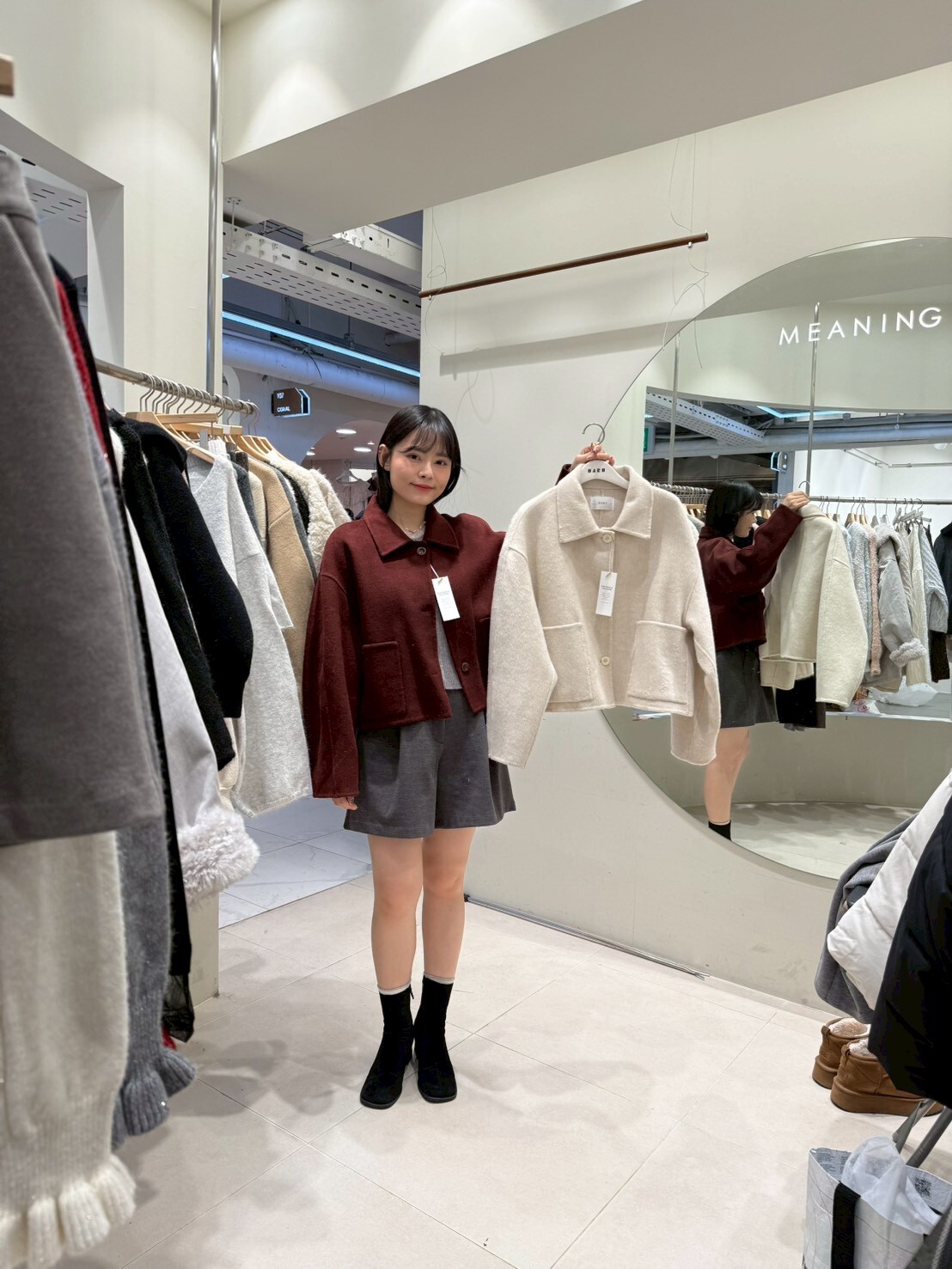 HU5306 大口袋車線反領外套