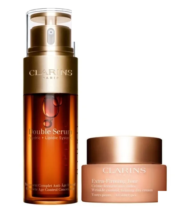 CLARINS 賦活緊緻煥顏二件套裝(賦活雙精華50ml+煥顏緊緻面霜50ml)[平行進口]