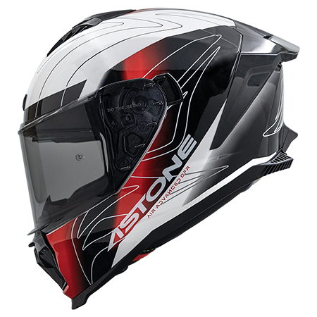 ASTONE GT6 PLUS YF1 白/紅 全罩帽款