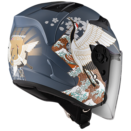 ASTONE DJS BM19 平水泥藍/咖 3/4罩帽款