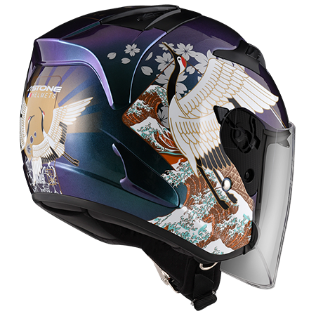 ASTONE DJS BM19 變色藍紫/咖 3/4罩帽款