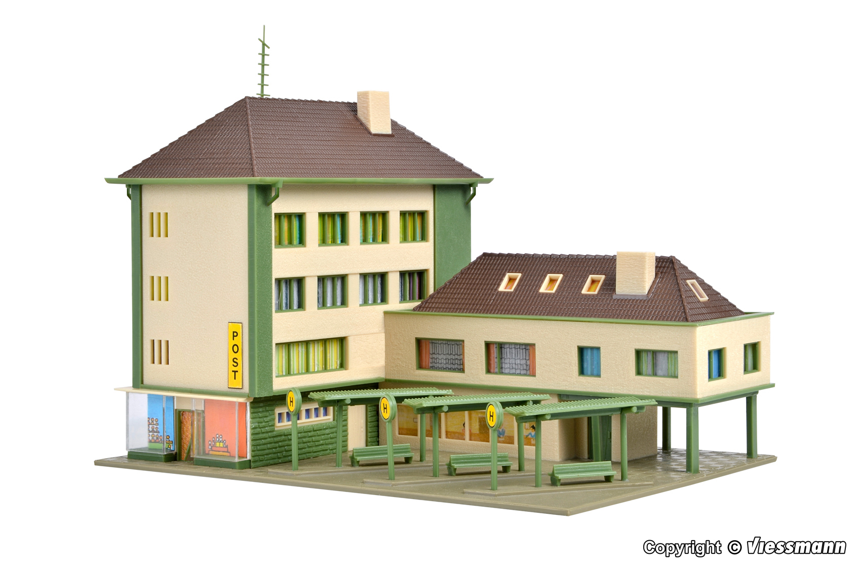 Vollmer 47724 N規 郵局和公車站.套件