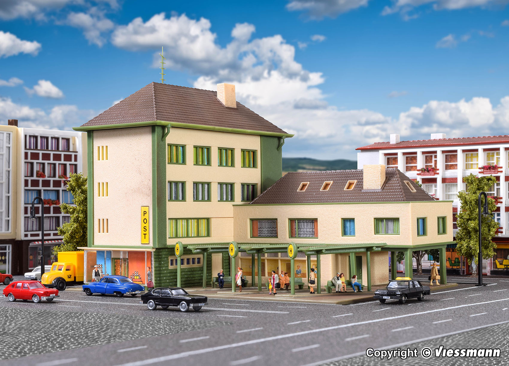 Vollmer 47724 N規 郵局和公車站.套件