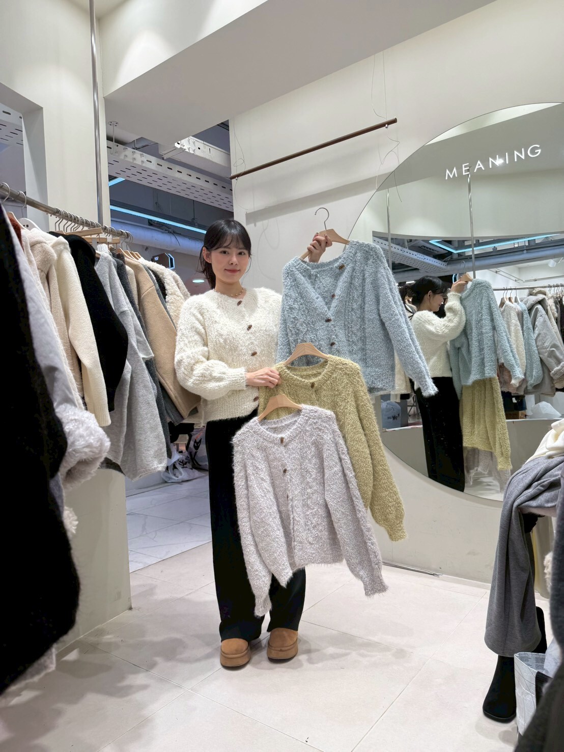 HU5320 柔軟麻花圓領外套